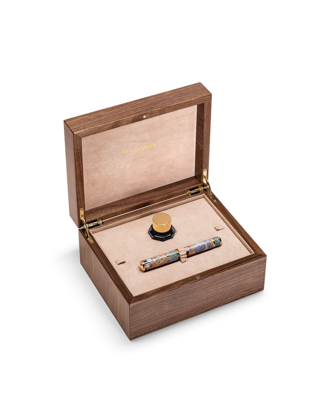 Some of Montegrappa’s limited edition pens come in a wooden display case. Photo: Handout