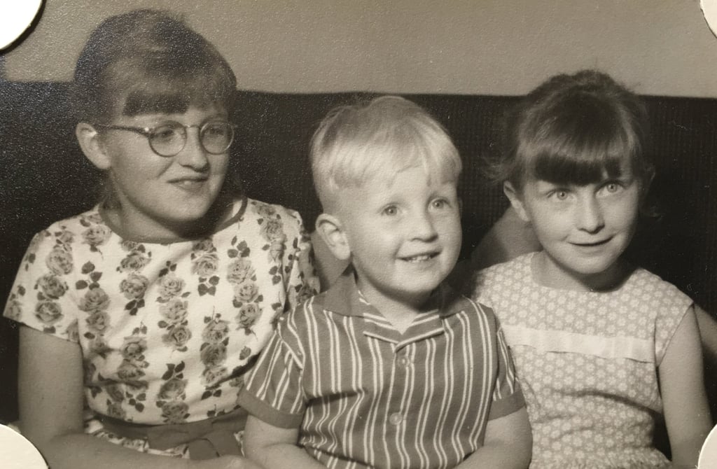 Tony Banham with his sisters, Clare (left) and Patty, 1962. Photo: courtesy Tony Banham