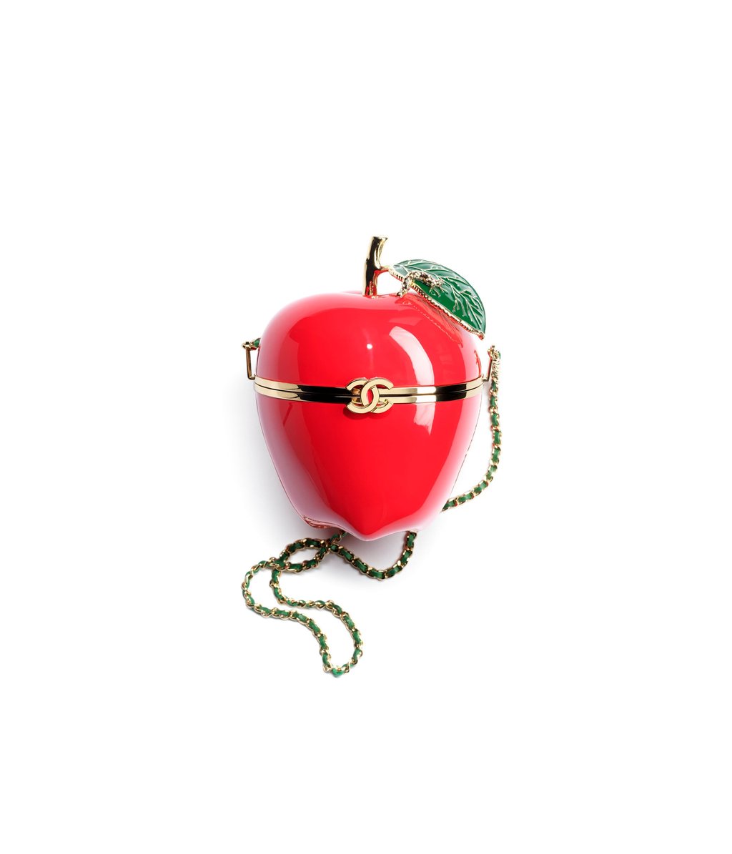 An apple-shaped bag from the Chanel Métiers d’Art 2026 collection. Photo: Handout