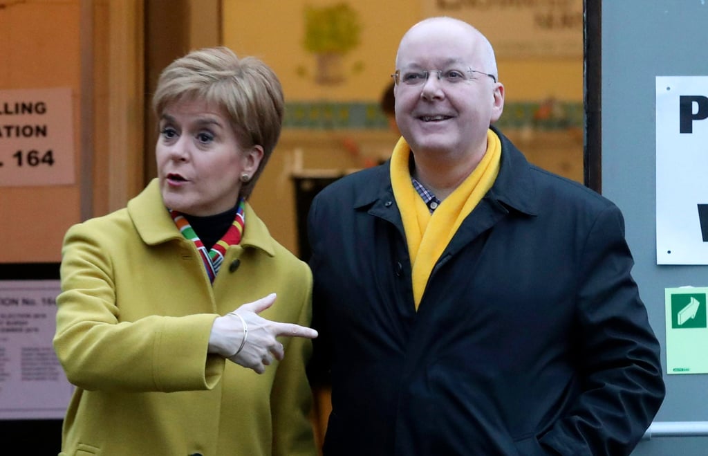 Nicola Sturgeon with Peter Murrell in 2019. Photo: AP
