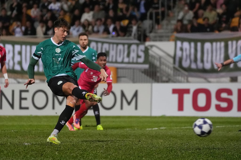 James Temelkovski, here scoring from the spot against Cong An Hanoi, has already left Tai Po. Photo: Elson Li James Temelkovski, here scoring from the spot against Cong An Hanoi, has already left Tai Po. Photo: Elson Li