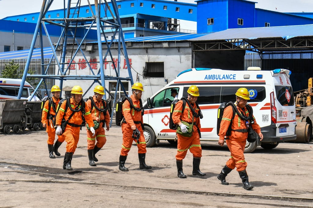 Rescuers approach the Liushenyu coal mine in China’s Shanxi Province on May 23, 2026, after a gas explosion there that left dozens of miners dead. Photo: Xinhua Rescuers approach the Liushenyu coal mine in China’s Shanxi Province on May 23, 2026, after a gas explosion there that left dozens of miners dead. Photo: Xinhua