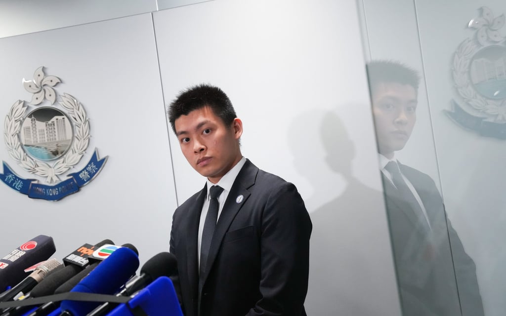 Inspector Lee Yan-hon, of the Wan Chai district crime squad, said on Friday that police had identified the teenager through the bus’s CCTV footage. Photo: Jelly Tse