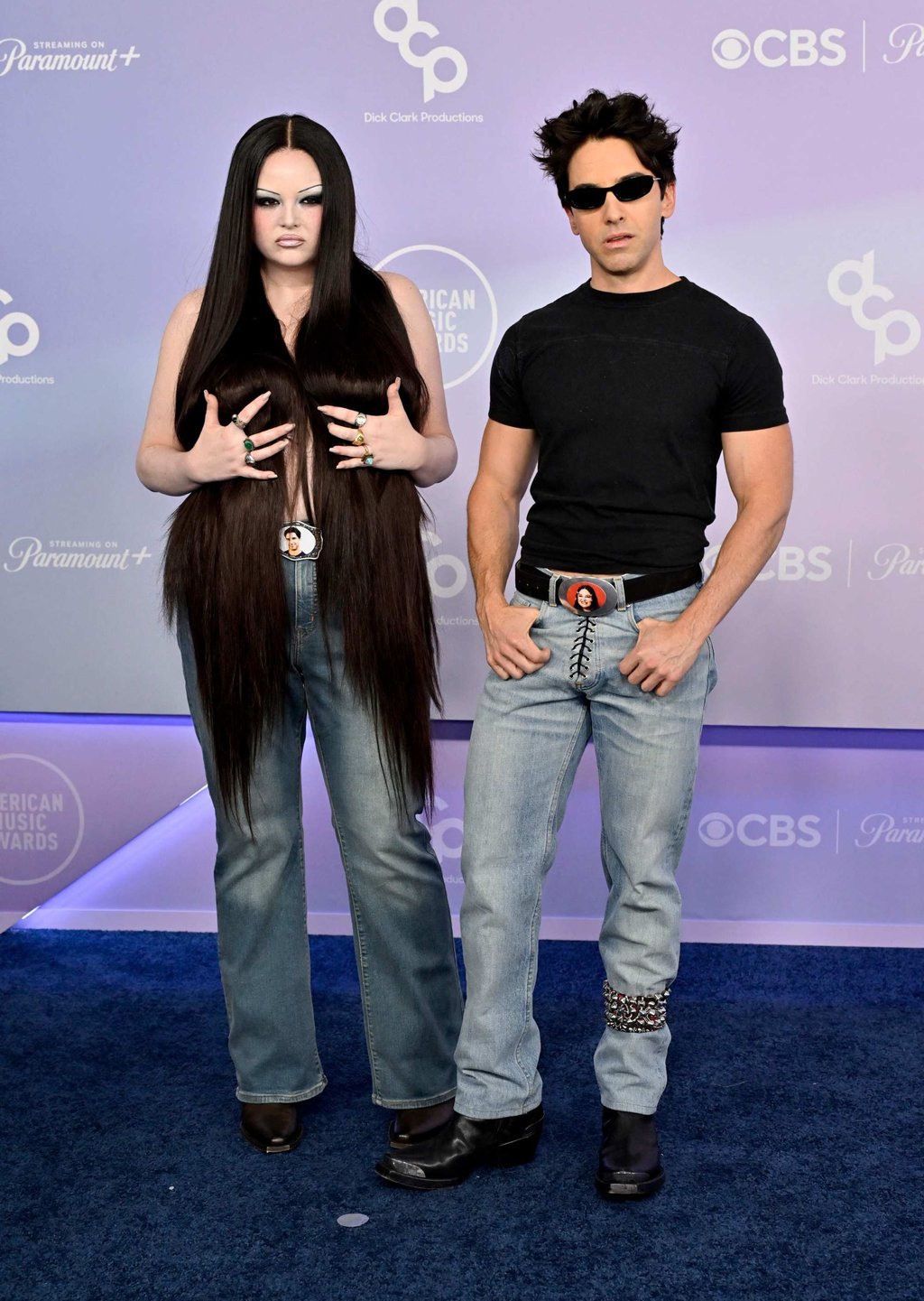 Megan Stalter and Paul W. Downs at the American Music Awards in Las Vegas in May. Photo: Getty Images via AFP Megan Stalter and Paul W. Downs at the American Music Awards in Las Vegas in May. Photo: Getty Images via AFP