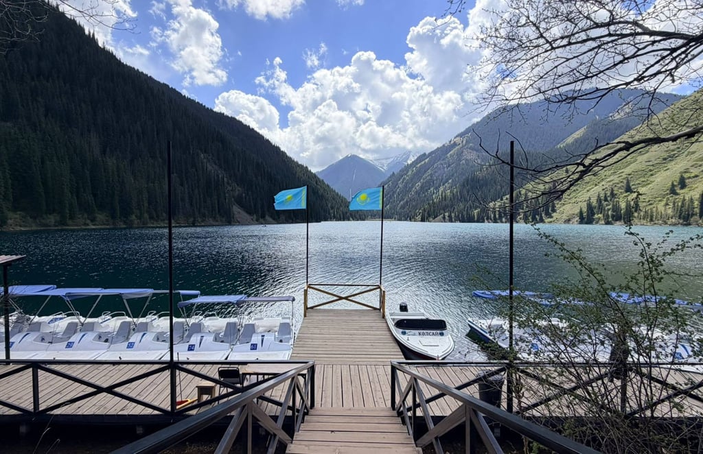 Kolsai Lakes National Park, located in the Almaty region of Kazakhstan, is famous for its emerald-green waters and mountain backdrops. Photo: Handout Kolsai Lakes National Park, located in the Almaty region of Kazakhstan, is famous for its emerald-green waters and mountain backdrops. Photo: Handout