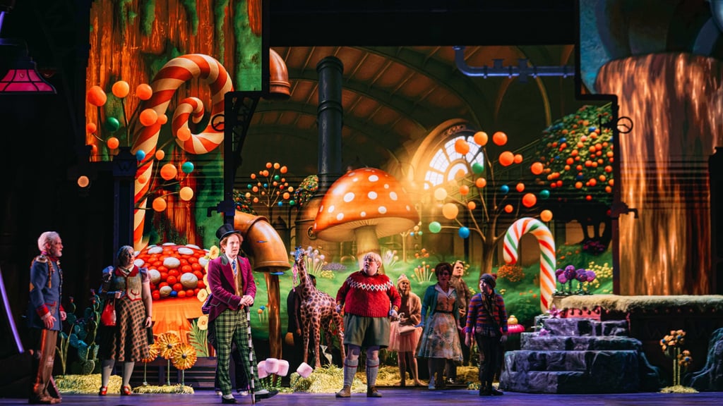 A scene from Charlie and the Chocolate Factory the musical. A scene from Charlie and the Chocolate Factory the musical.