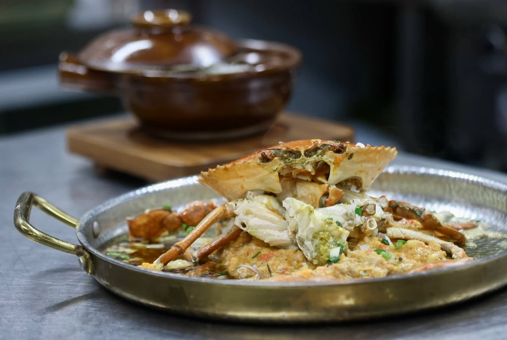 Steamed pork patty with mud crab from Kam Tung Kitchen. Photo: Jonathan Wong