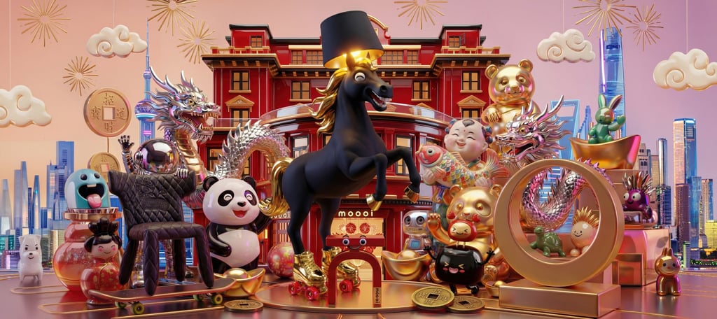 A poster for Moooi Shanghai designed by Suzy One Kenobi from Anóther Dimension. Photo: Handout