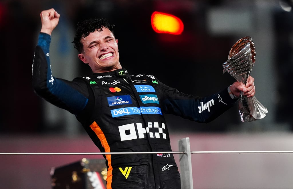 Lando Norris won the drivers’ title last year after finishing third in Abu Dhabi. Photo: dpa Lando Norris won the drivers’ title last year after finishing third in Abu Dhabi. Photo: dpa