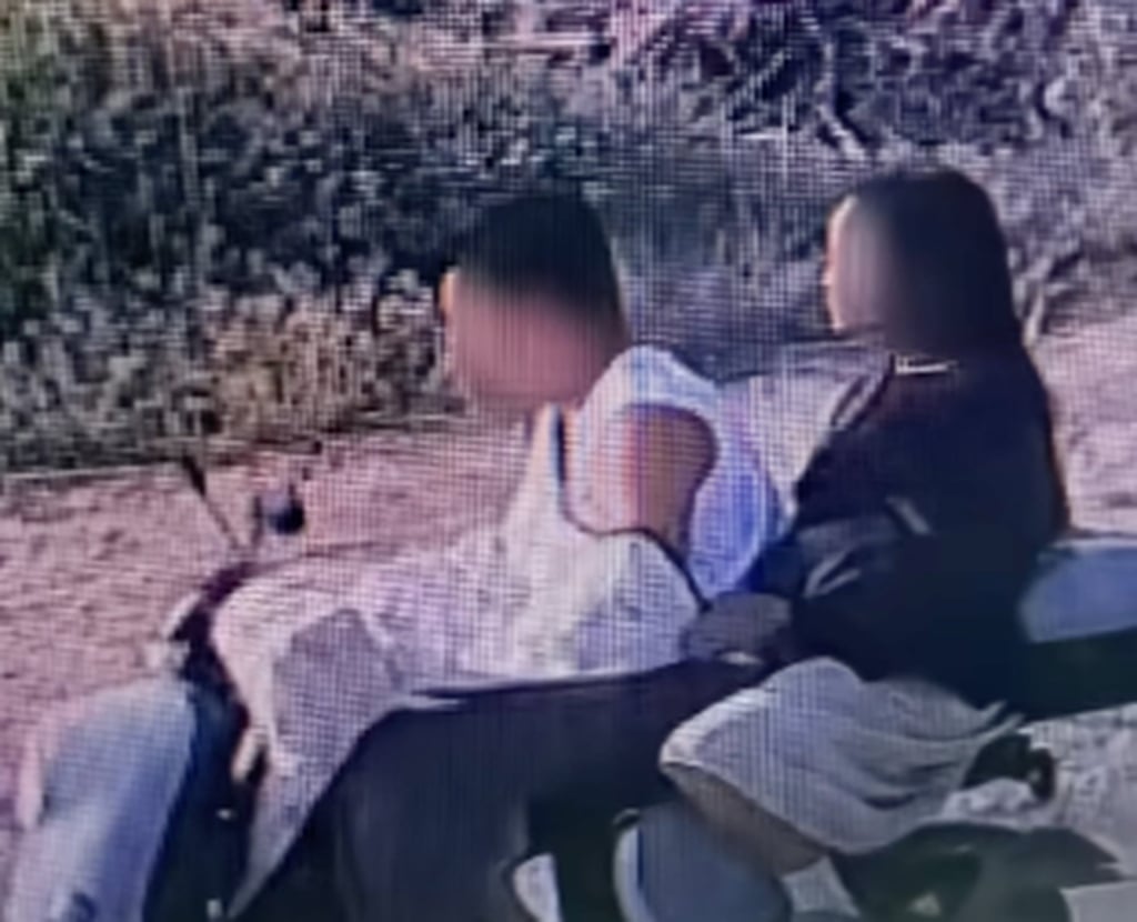 Surveillance footage, above, shows the animal theft suspects making off on an electric bicycle with Chutou hidden under a cover. Photo: Douyin