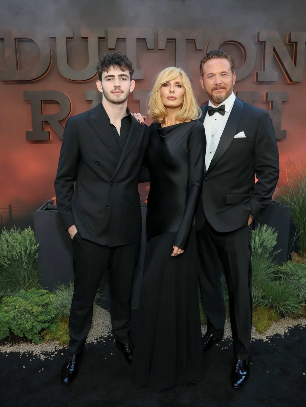 Finn Little with Dutton Ranch leads Cole Hauser and Kelly Reilly in May, in New York. Photo: @finn_little_official/Instagram