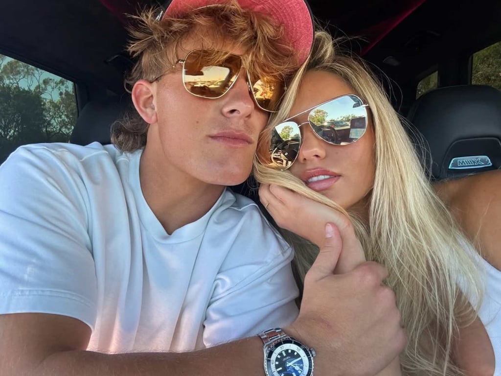 Marissa Ayers shared this photo with her boyfriend, Jaxson Dart, in honour of his 23rd birthday. Photo: @marissaayerss/Instagram