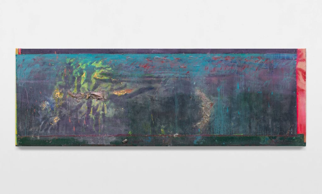 There Be Dragons (2020), by Frank Bowling. Photo: Alex Delfanne There Be Dragons (2020), by Frank Bowling. Photo: Alex Delfanne
