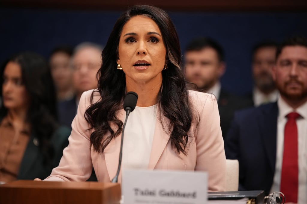 US Director of National Intelligence Tulsi Gabbard testifies at a House Select Intelligence Committee hearing in March. Photo: TNS