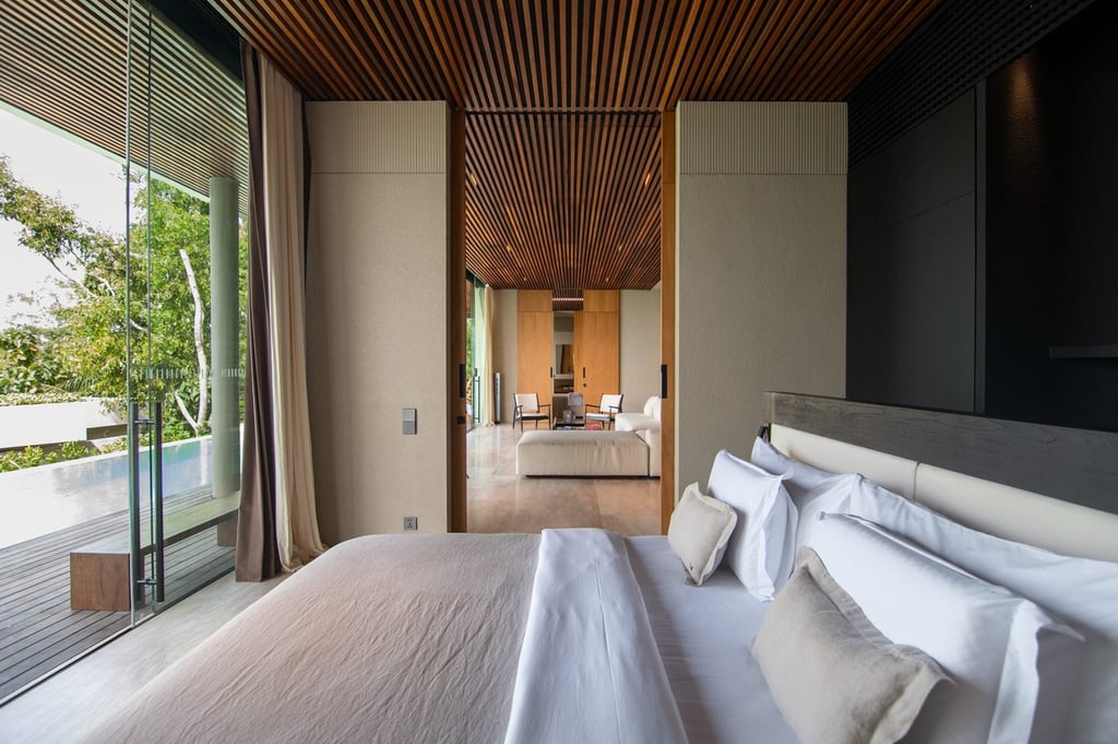 Floor-to-ceiling glass brings the outside in at Lyvin Melasti. Photo: Handout Floor-to-ceiling glass brings the outside in at Lyvin Melasti. Photo: Handout