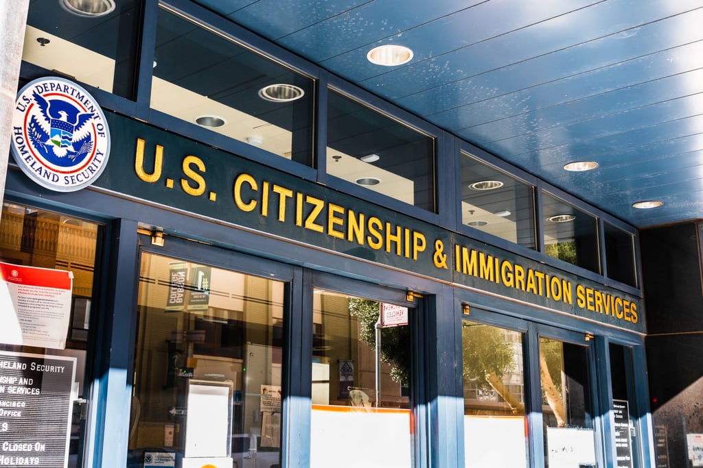 The US Citizenship and Immigration Services office is seen in downtown San Francisco in November 2019. Photo: TNS