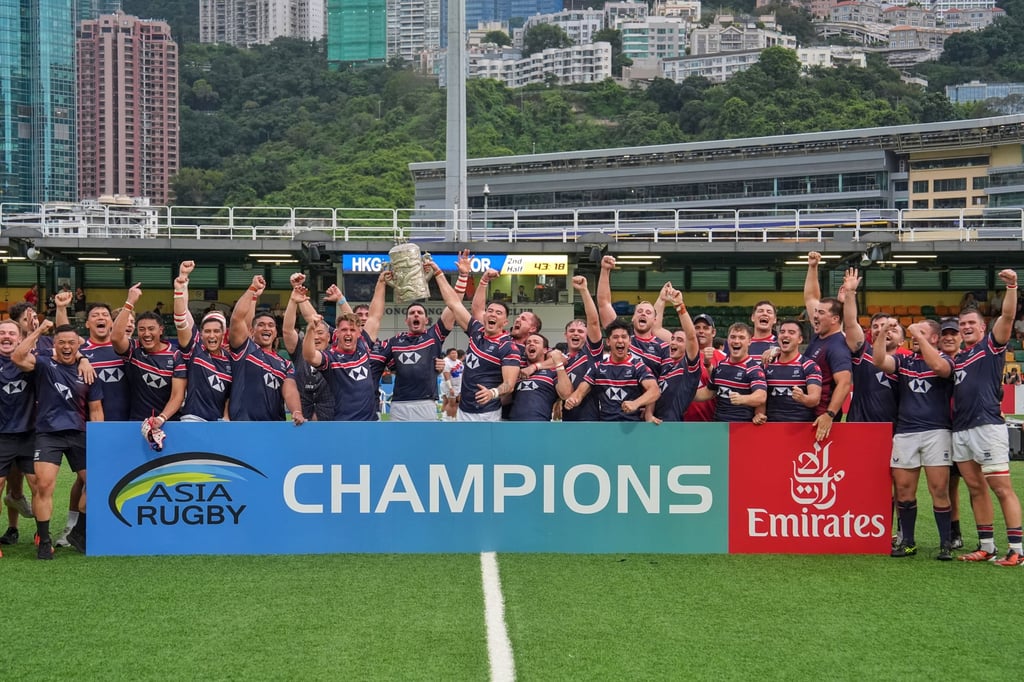 Hong Kong’s men brushed aside South Korea to win the Asia Rugby Emirates Men’s Championship. Photo: Elson Li Hong Kong’s men brushed aside South Korea to win the Asia Rugby Emirates Men’s Championship. Photo: Elson Li