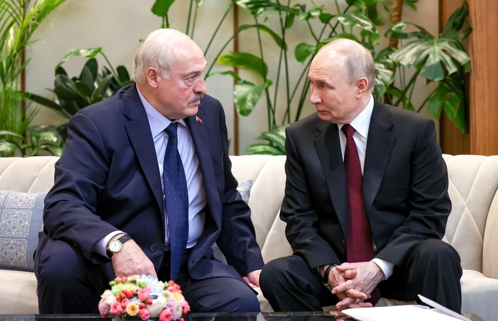 Belarus President Alexander Lukashenko (left), in power since 1994, has maintained close ties with Russia that have intensified under Putin (right). Here they attend a meeting on the sidelines of the Central Eurasian Economic Council (SEEC) in Astana, Kazakhstan, May 29. Photo: EPA Belarus President Alexander Lukashenko (left), in power since 1994, has maintained close ties with Russia that have intensified under Putin (right). Here they attend a meeting on the sidelines of the Central Eurasian Economic Council (SEEC) in Astana, Kazakhstan, May 29. Photo: EPA