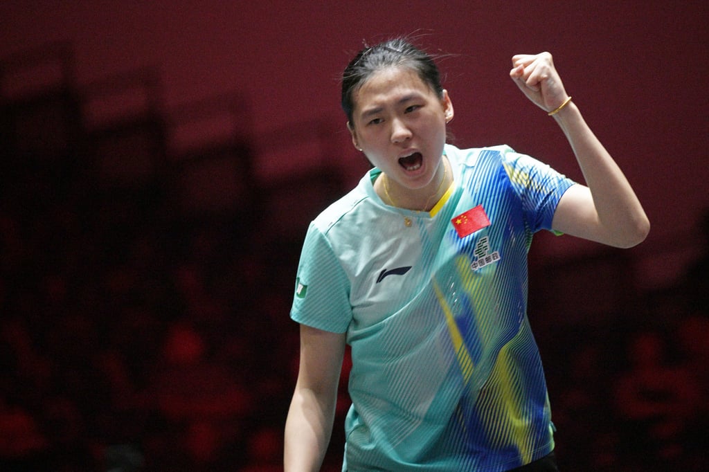 Chen Yi, here at WTT Singapore Smash 2026, at 21 is one of the youngest players picked for the team. Photo: Xinhua Chen Yi, here at WTT Singapore Smash 2026, at 21 is one of the youngest players picked for the team. Photo: Xinhua