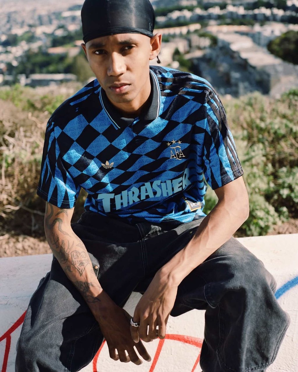 Adidas Skateboarding’s Argentina x Thrasher jersey, in collaboration with the Argentine Football Association. Photo: @adidasskateboarding/Instagram Adidas Skateboarding’s Argentina x Thrasher jersey, in collaboration with the Argentine Football Association. Photo: @adidasskateboarding/Instagram