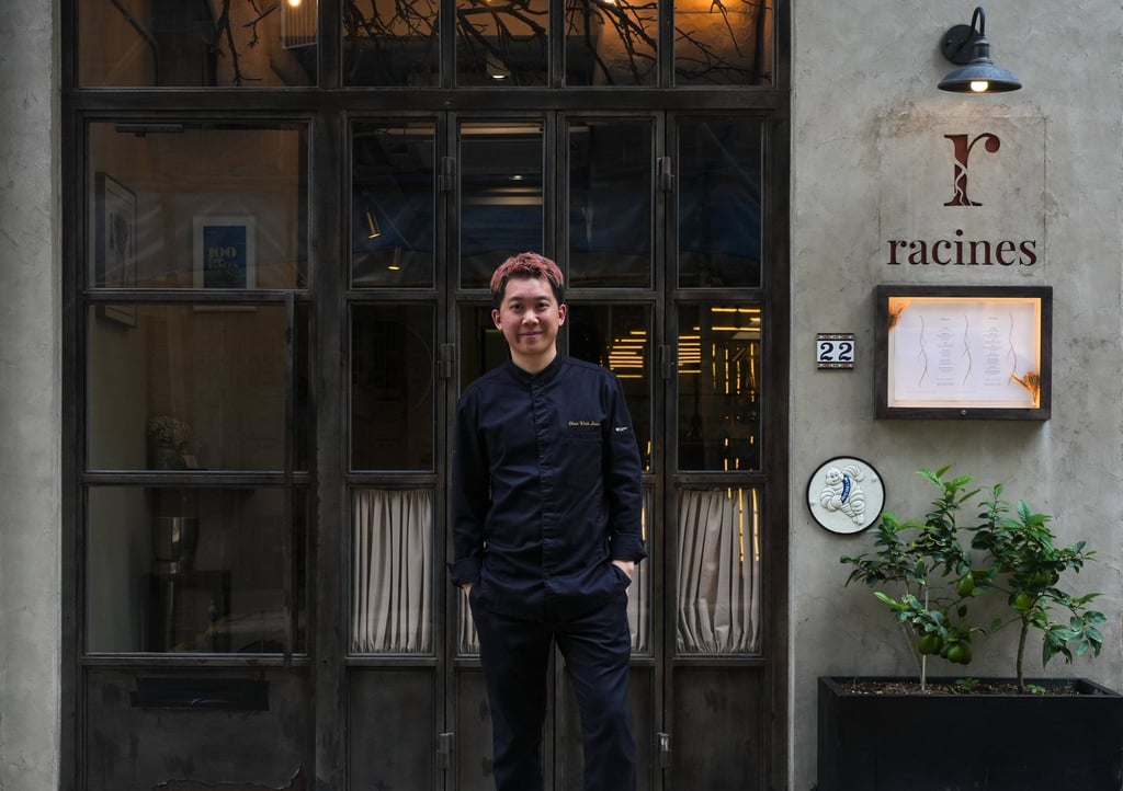 Leung stands outside Racines, which gained Michelin-star status in 2024. Photo: Sun Yeung Leung stands outside Racines, which gained Michelin-star status in 2024. Photo: Sun Yeung