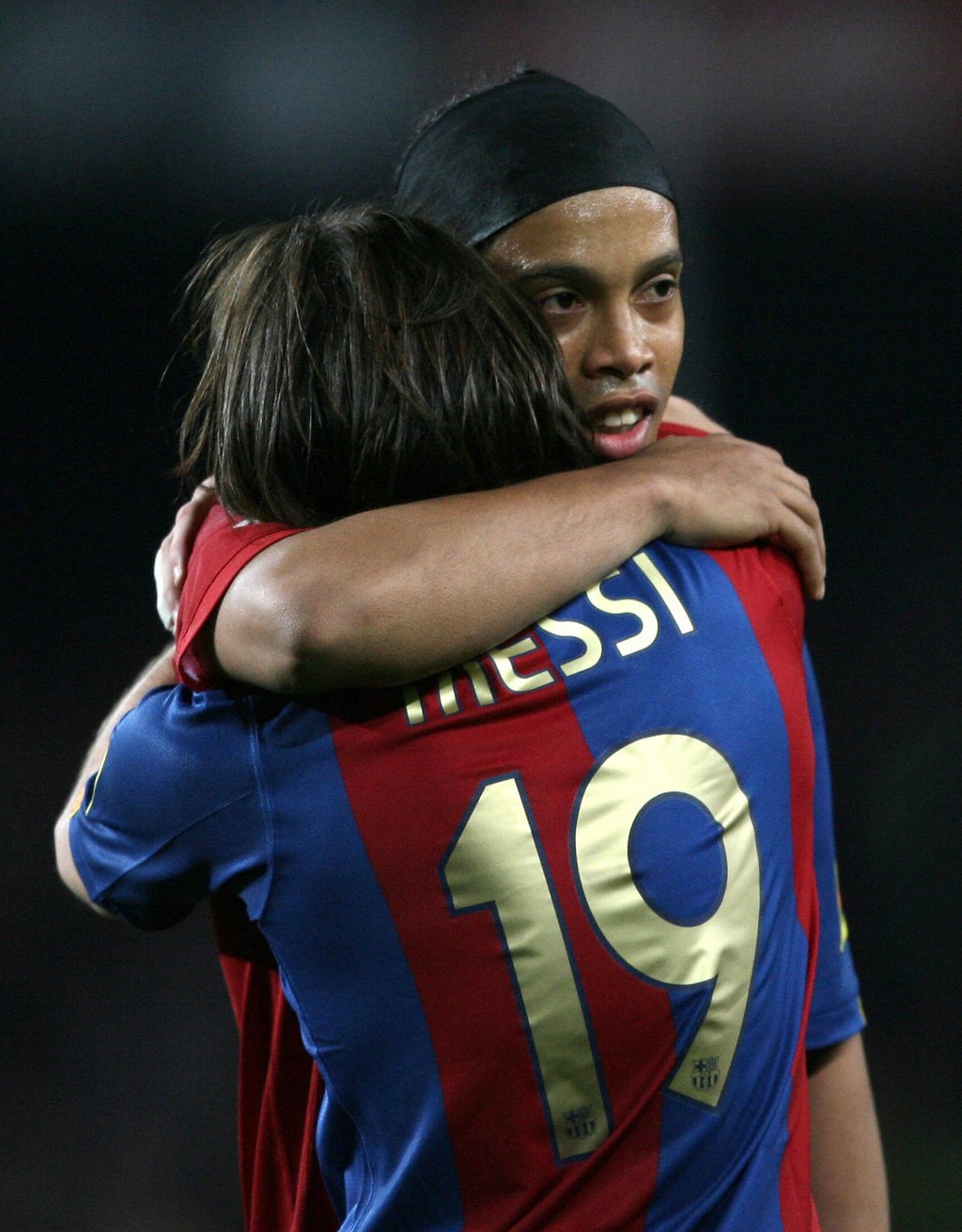 One of many memorable images from the book, This is Football: Barcelona’s Lionel Messi of Argentina celebrates with his teammate, Ronaldinho of Brazil, after scoring against rivals Real Madrid in a Spanish league match in Barcelona, in 2007. Photo: AFP via Getty Images One of many memorable images from the book, This is Football: Barcelona’s Lionel Messi of Argentina celebrates with his teammate, Ronaldinho of Brazil, after scoring against rivals Real Madrid in a Spanish league match in Barcelona, in 2007. Photo: AFP via Getty Images