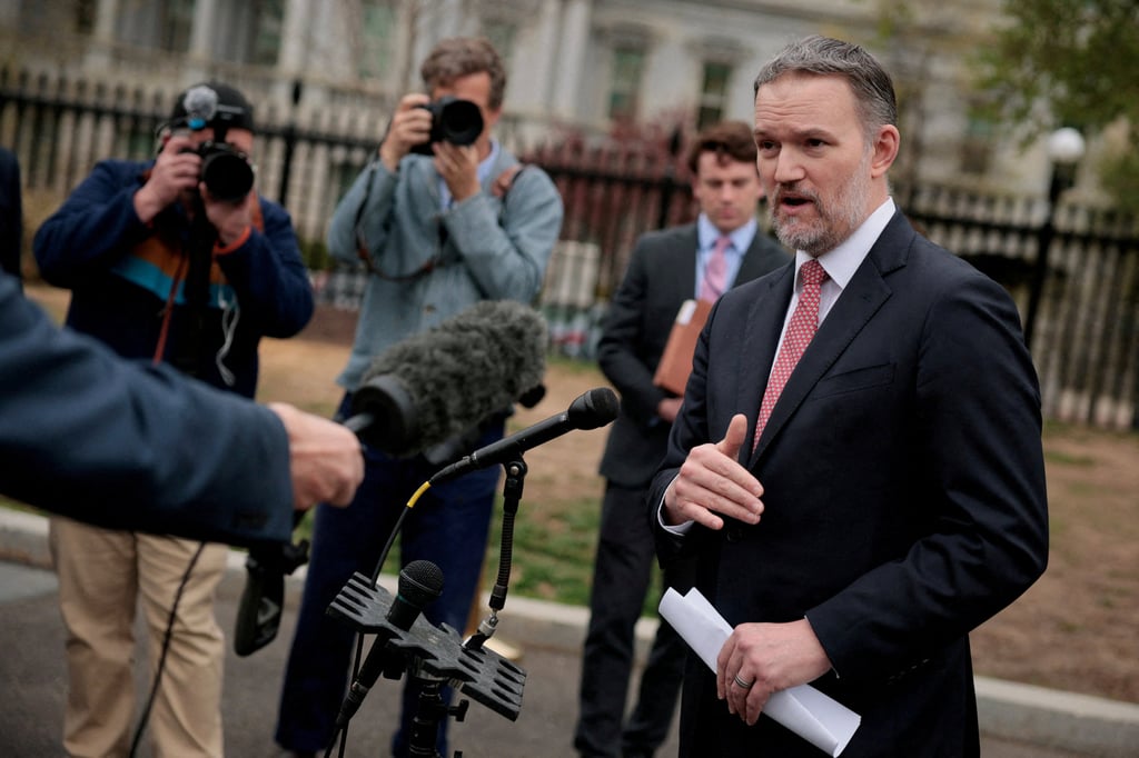 US Trade Representative Jamieson Greer speaks with reporters at the White House in April. Photo: Reuters US Trade Representative Jamieson Greer speaks with reporters at the White House in April. Photo: Reuters