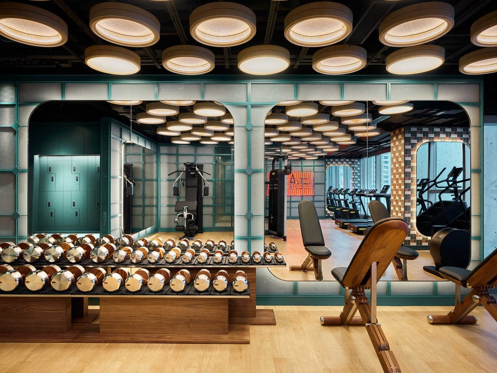 The gym at One Bedford Place in Tai Kok Tsui. Photo: Handout The gym at One Bedford Place in Tai Kok Tsui. Photo: Handout