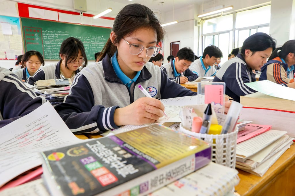 Female pupils, who make up a large proportion of those who sit the exam, pictured in a classroom in eastern China. Photo: Getty Images Female pupils, who make up a large proportion of those who sit the exam, pictured in a classroom in eastern China. Photo: Getty Images