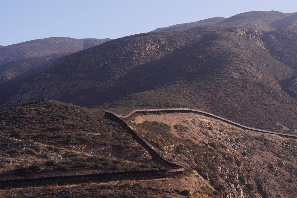 The border wall between Mexico and the US is seen in May. Photo: Reuters The border wall between Mexico and the US is seen in May. Photo: Reuters