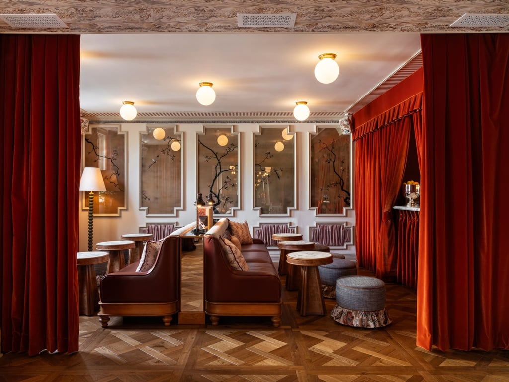 The Hôtel Lili’s lobby and bar feature many retro touches. Photo: Handout The Hôtel Lili’s lobby and bar feature many retro touches. Photo: Handout