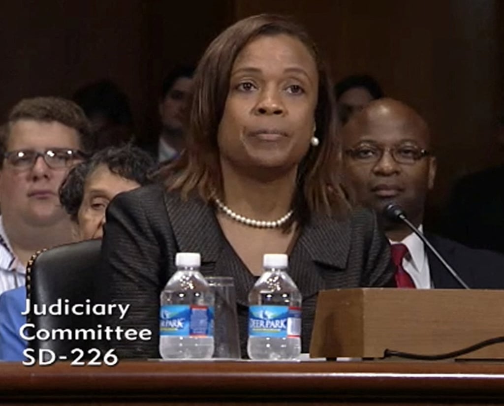 Eleanor Ross appears before the US Senate Judiciary Committee in Washington for a hearing on her judicial nomination on May 13, 2014, in this screen grab obtained on Friday. Photo: US Senate/Reuters