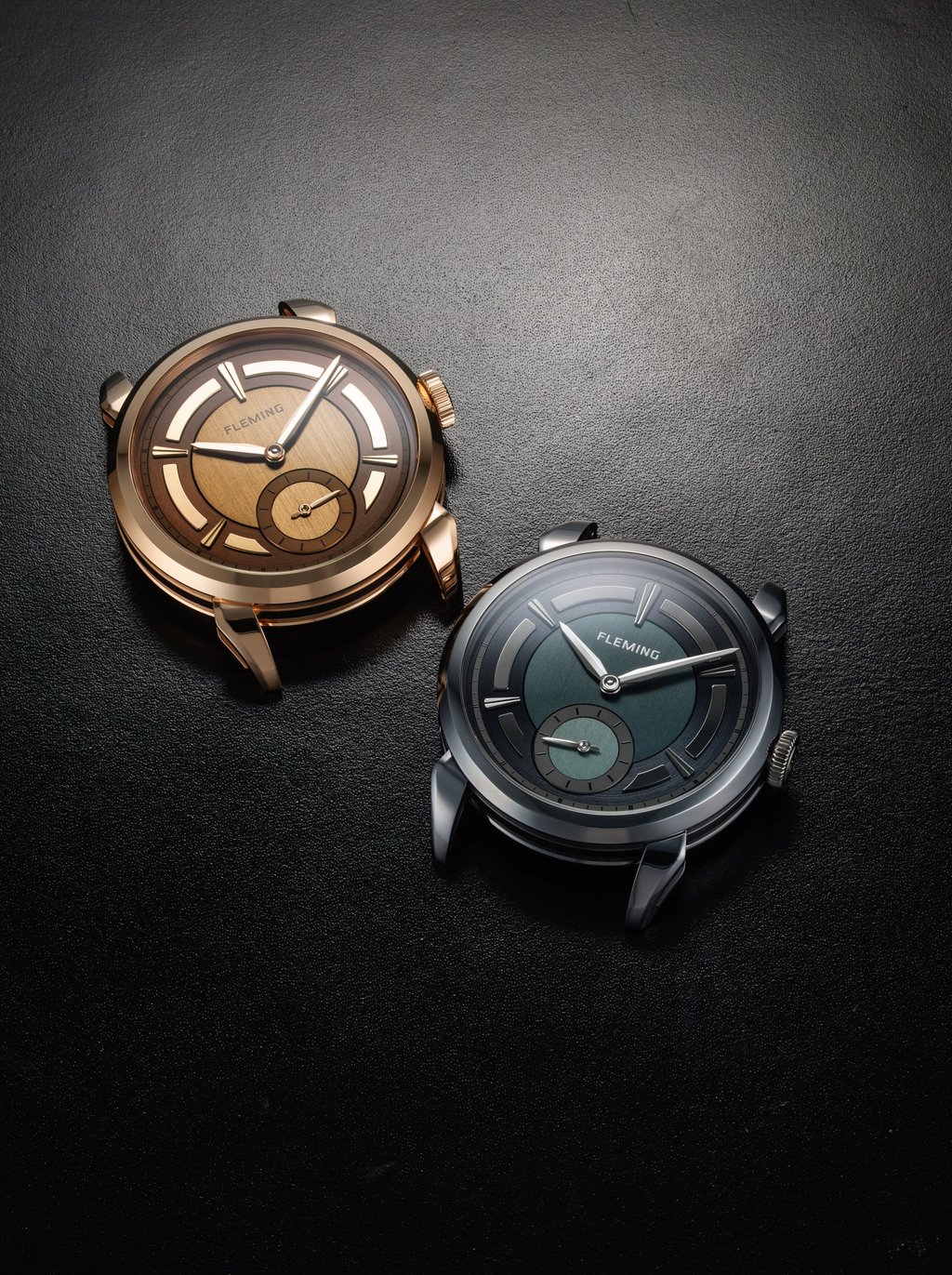 Fleming Series 1 Mark II Redwood in red gold (above) and Pacific in tantalum. Photo: Handout Fleming Series 1 Mark II Redwood in red gold (above) and Pacific in tantalum. Photo: Handout