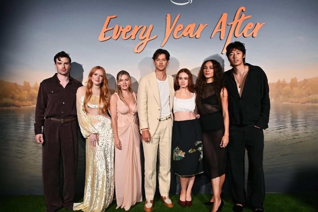The cast of Every Year After, including Abigail Cowen (second from left) at the premiere last week. Photo: @everyyearafter/Instagram The cast of Every Year After, including Abigail Cowen (second from left) at the premiere last week. Photo: @everyyearafter/Instagram