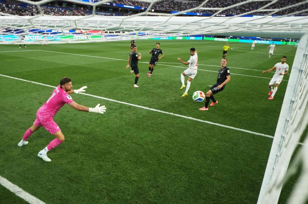 Mohammad Mohebbi draws his side level at SoFi Stadium. Photo: Getty Images Mohammad Mohebbi draws his side level at SoFi Stadium. Photo: Getty Images