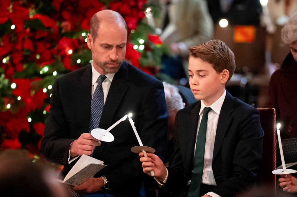Prince William with his eldest son Prince George at a carol service at Westminster Abbey in London last December. Photo: AP Prince William with his eldest son Prince George at a carol service at Westminster Abbey in London last December. Photo: AP