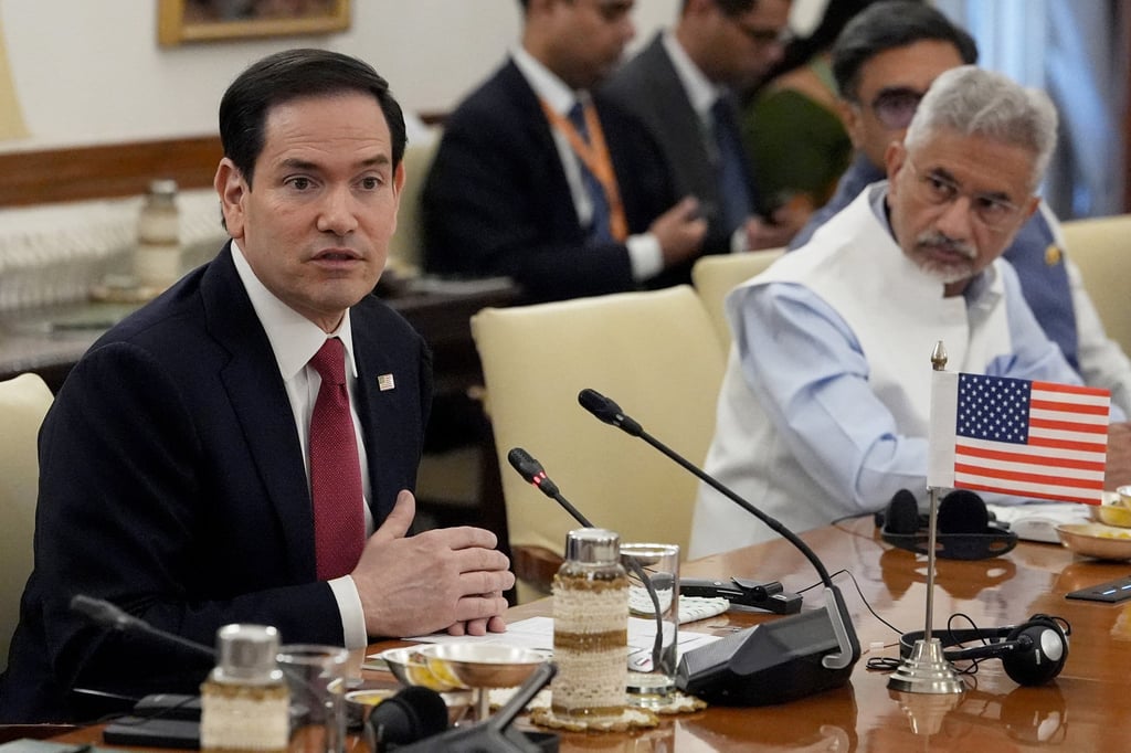 US Secretary of State Marco Rubio (left) at a meeting with India’s External Affairs Minister S. Jaishankar during his visit to New Delhi on May 26. Photo: AFP/Getty Images/TNS US Secretary of State Marco Rubio (left) at a meeting with India’s External Affairs Minister S. Jaishankar during his visit to New Delhi on May 26. Photo: AFP/Getty Images/TNS
