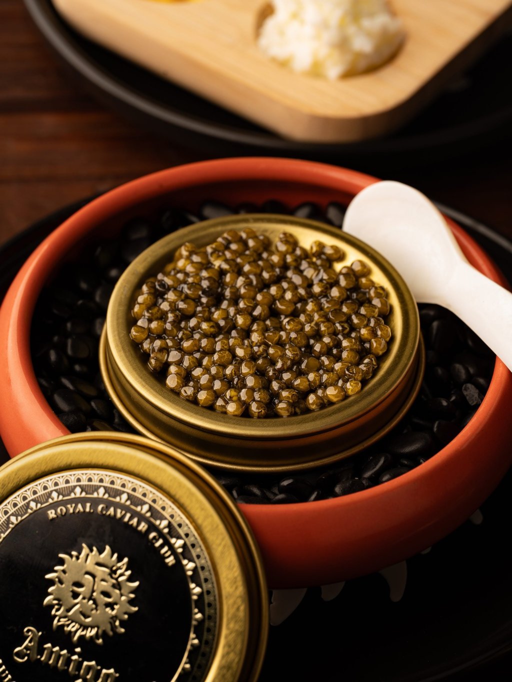 A tin of Amigo’s own caviar is part of the six-course Amigo Caviar Indulgence menu. Photo: Amigo A tin of Amigo’s own caviar is part of the six-course Amigo Caviar Indulgence menu. Photo: Amigo