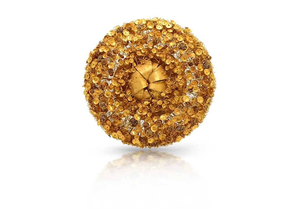 Huimin Zhang’s Gold Mammary brooches were inspired by a close friend’s experience with breast cancer. Photo: Handout
