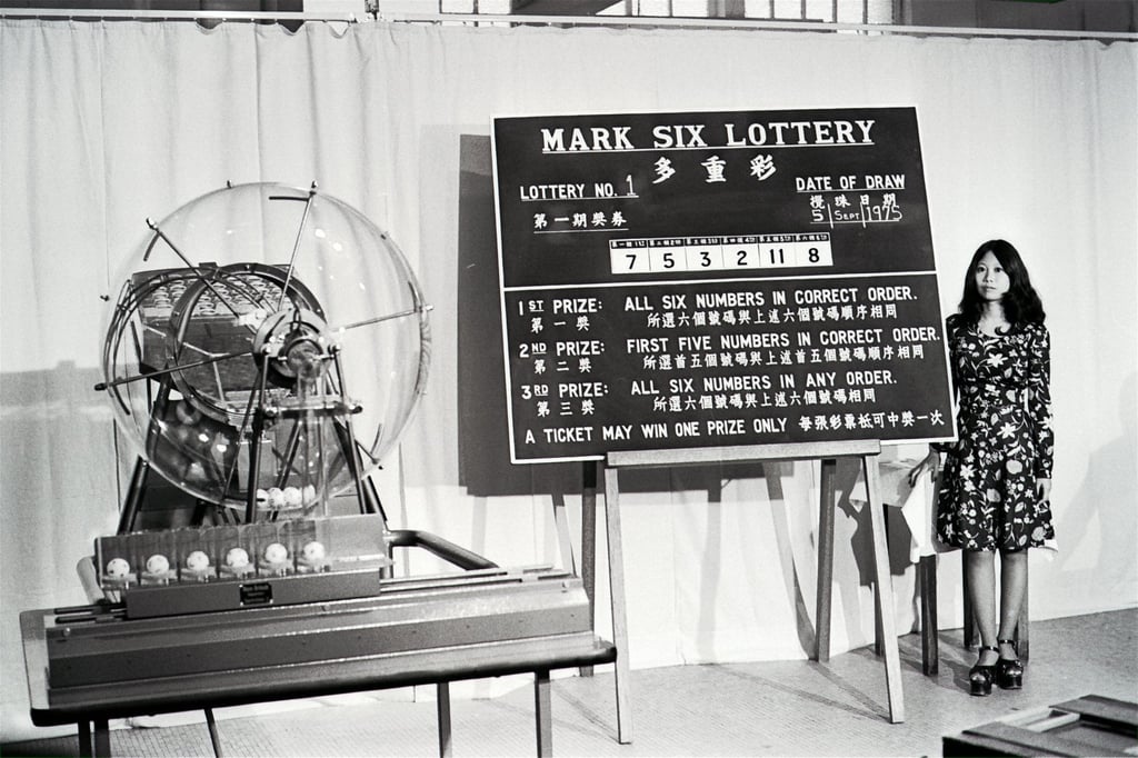 The very first Mark Six lottery is drawn at the Royal Hong Kong Jockey Club on September 5, 1975. Photo: SCMP Archives