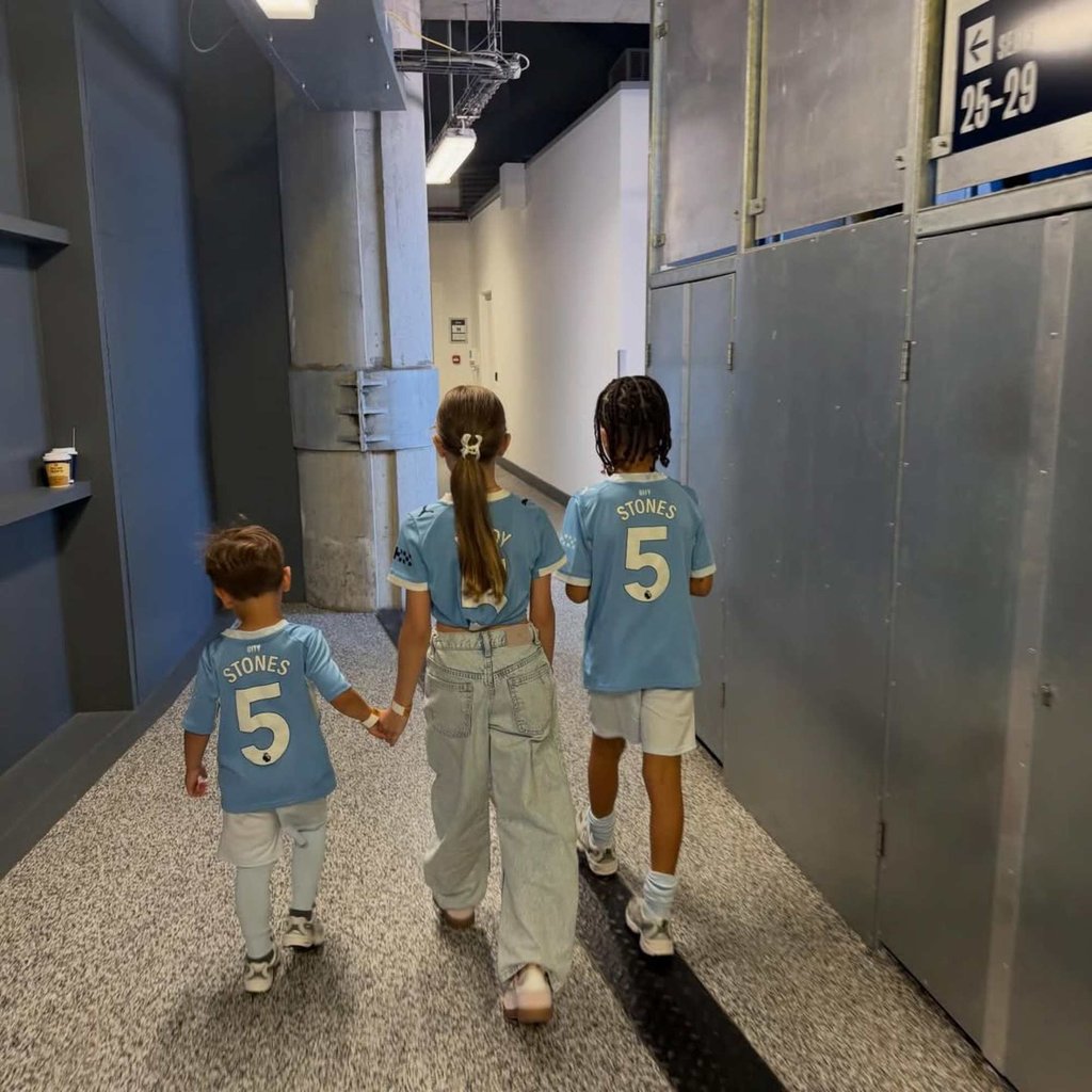 Olivia Naylor and John Stones’ three children. Photo: @oliviajstones/Instagram Olivia Naylor and John Stones’ three children. Photo: @oliviajstones/Instagram