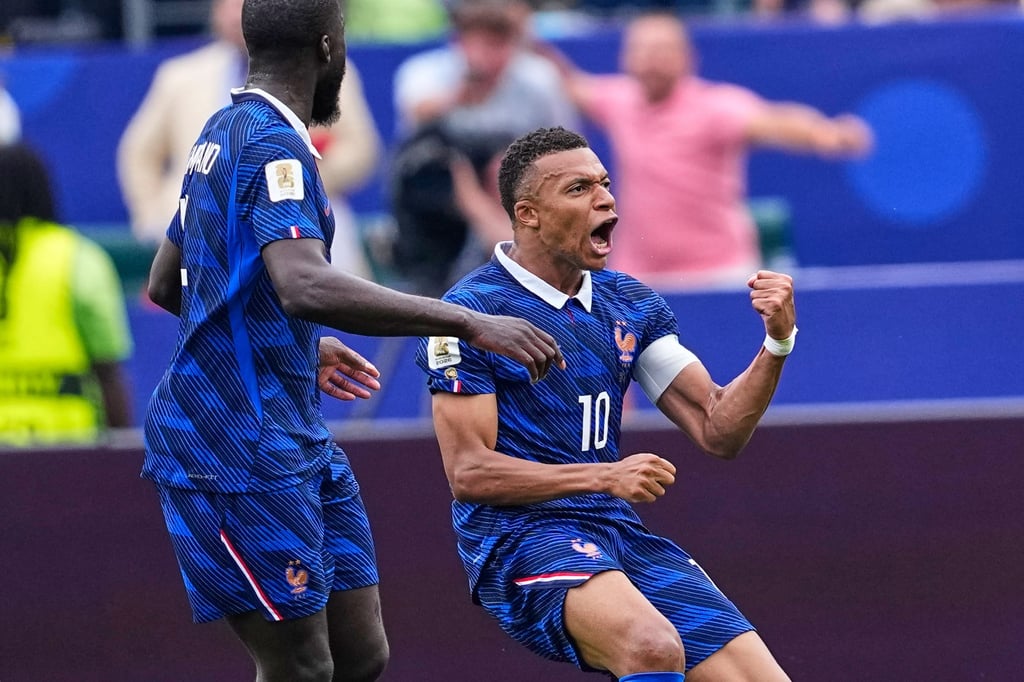 France’s Kylian Mbappe celebrates his goal against Iraq. Photo: AP France’s Kylian Mbappe celebrates his goal against Iraq. Photo: AP
