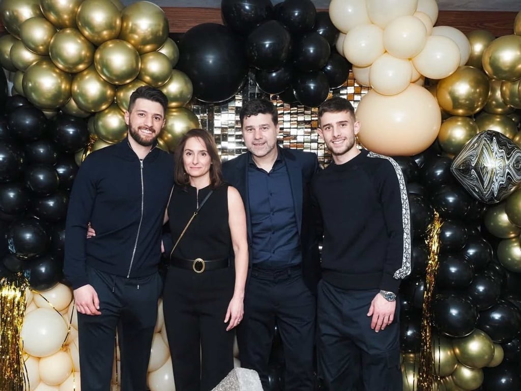 Mauricio Pochettino (centre) celebrating his 50th with his family in 2022. Photo: @pochettino/Instagram Mauricio Pochettino (centre) celebrating his 50th with his family in 2022. Photo: @pochettino/Instagram