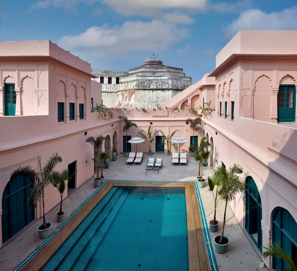 The luxurious spa and pool at Lassi Khana inside Ran Baas. Photo: Handout The luxurious spa and pool at Lassi Khana inside Ran Baas. Photo: Handout
