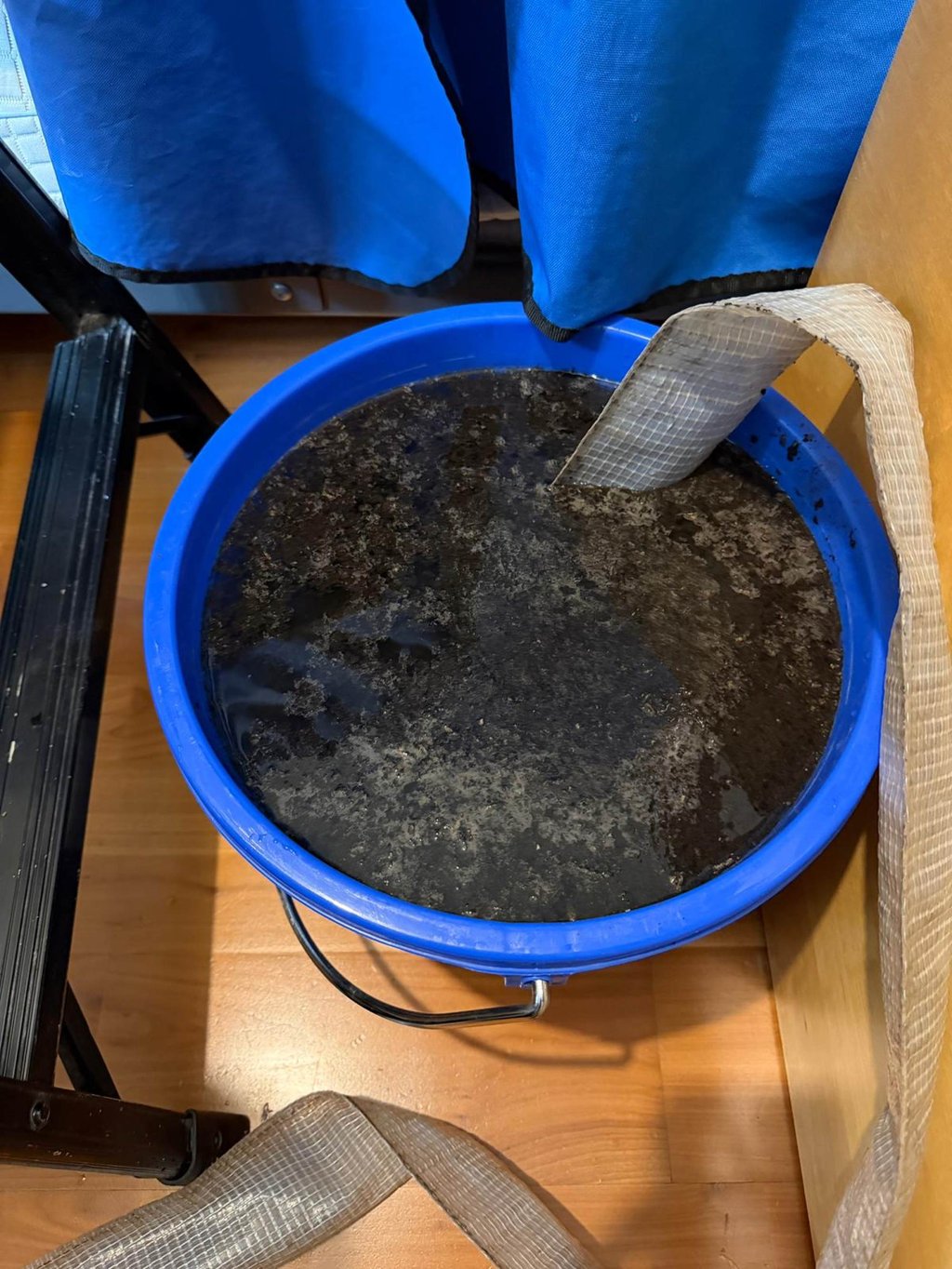 The mould residue from one air conditioner cleaned by Breathe-Easy. Photo: Breathe-Easy Hong Kong