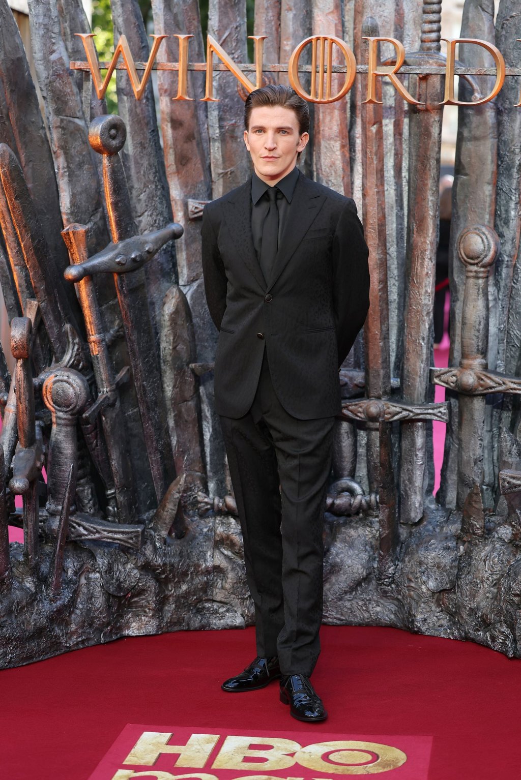 Ewan Mitchell wearing Louis Vuitton at the House of the Dragon season three world premiere in London. Photo: Invision/AP
