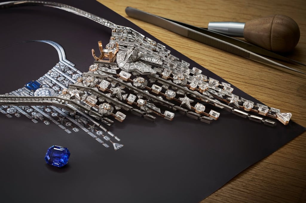 Stages in the realisation of Chanel’s Imprimé Lion necklace. Photo: Handout
