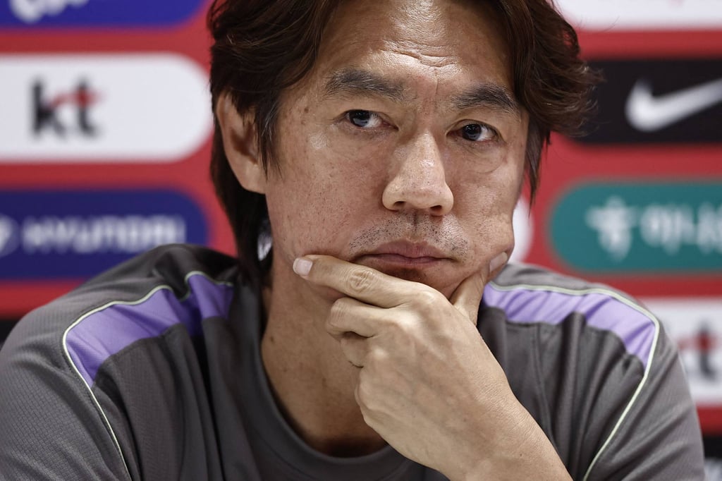 South Korea’s head coach Hong Myung-bo has come in for some heavy criticism. Photo: AFP