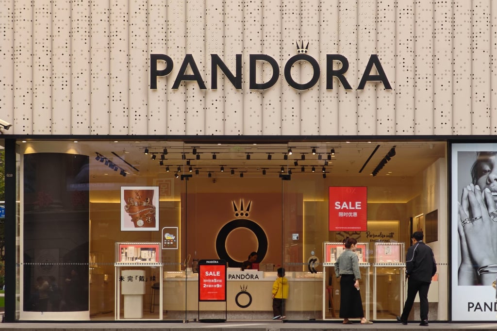 A Pandora flagship store on Nanjing Road in Shanghai, on October 22, 2024. The company closed 99 stores in China in the previous 12 months. Photo: Costfoto/NurPhoto via Getty Images