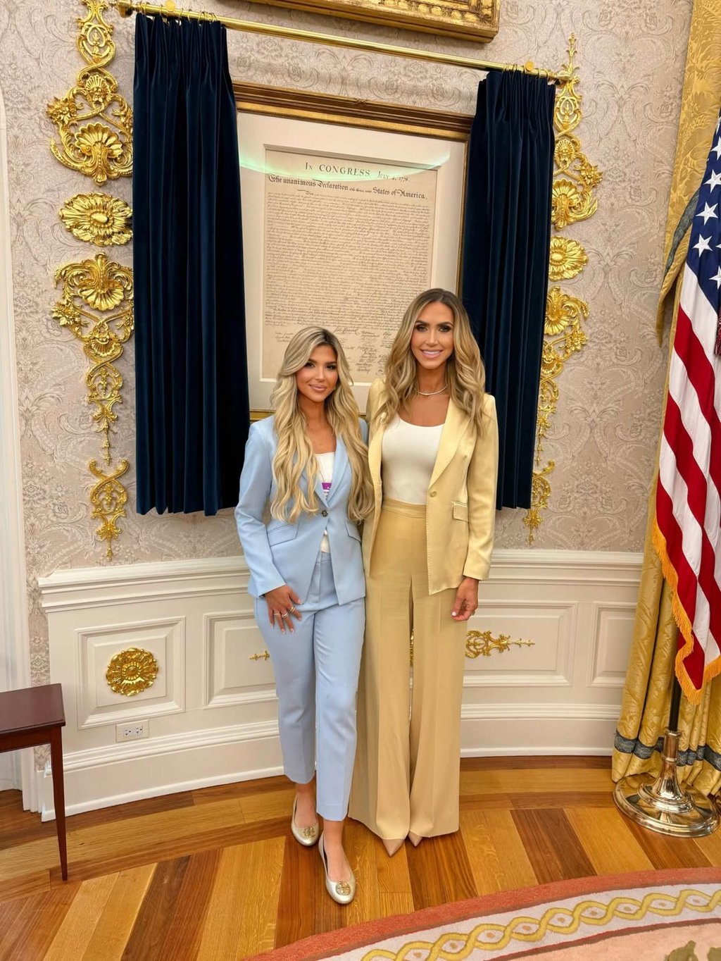 Adrienne Gray with Lara Trump in May. Photo: @adriennegraytv/Instagram